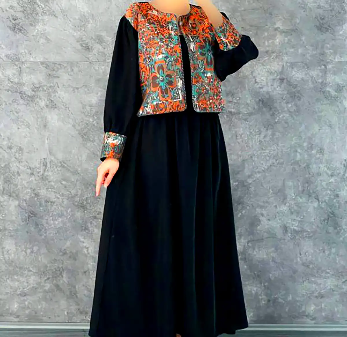 مانتو مشکی زنانه اورسایز