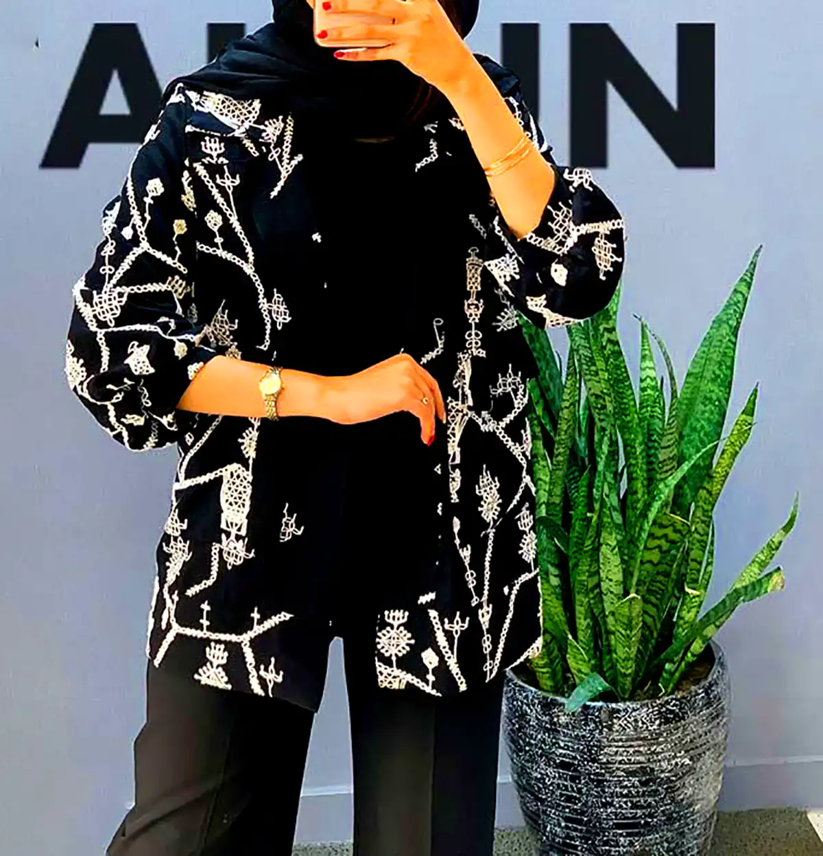 مانتو مشکی مزونی