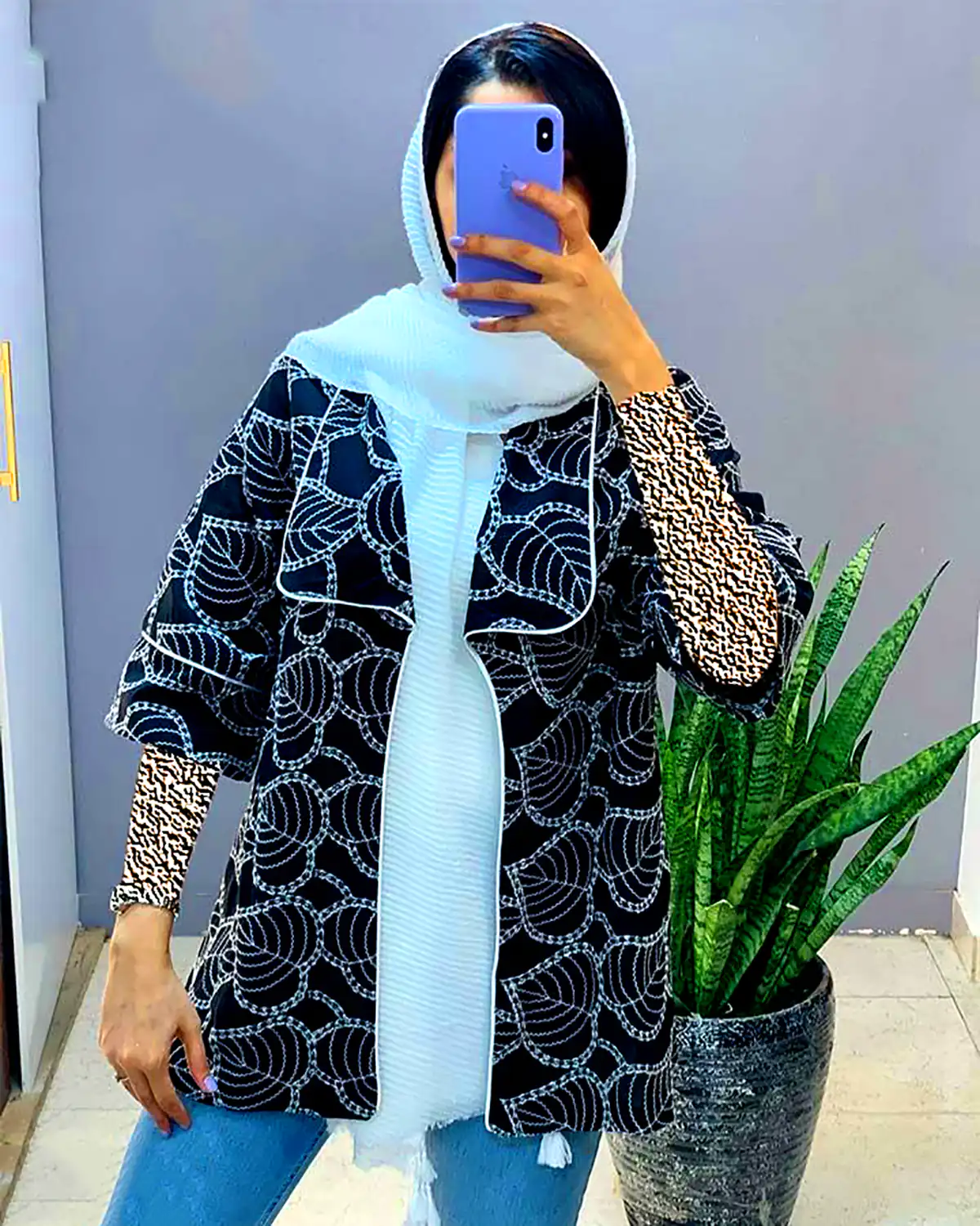 مانتو مشکی مزونی