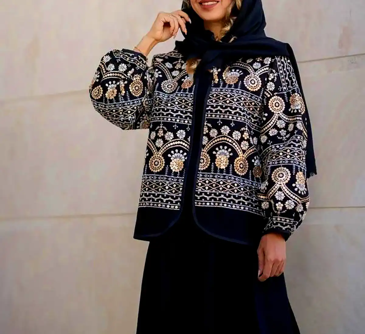 مانتو مشکی مزونی