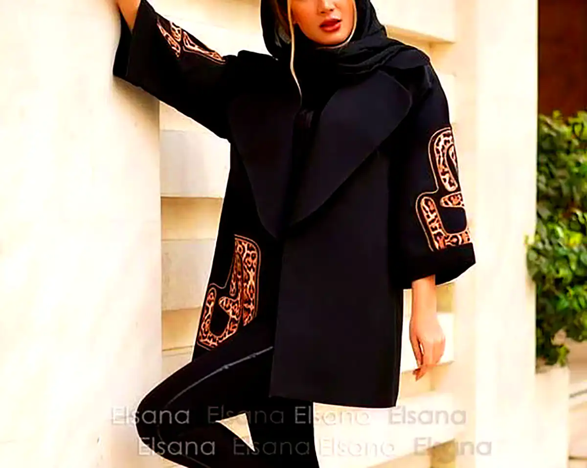 مانتو مشکی مزونی