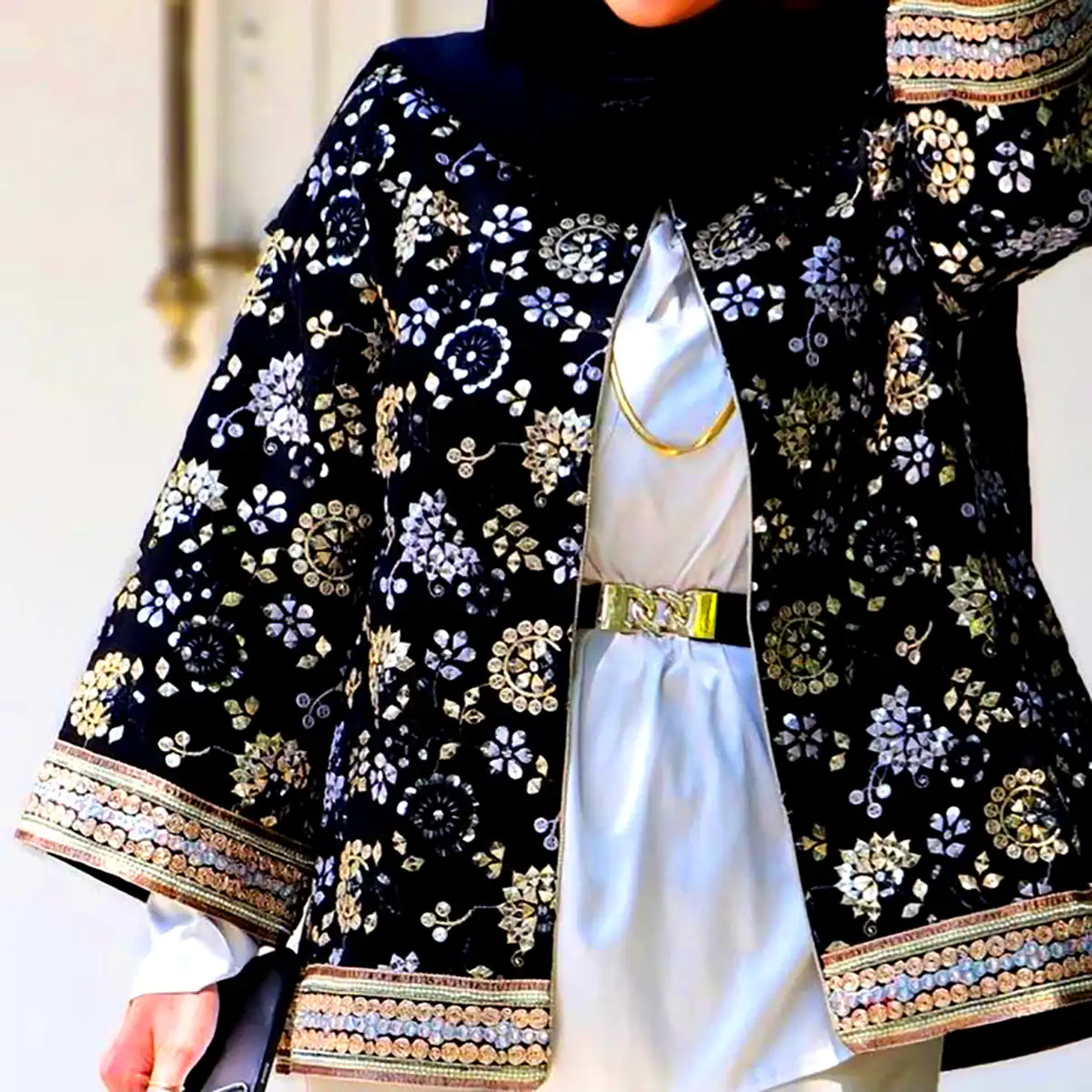 مانتو مشکی مزونی