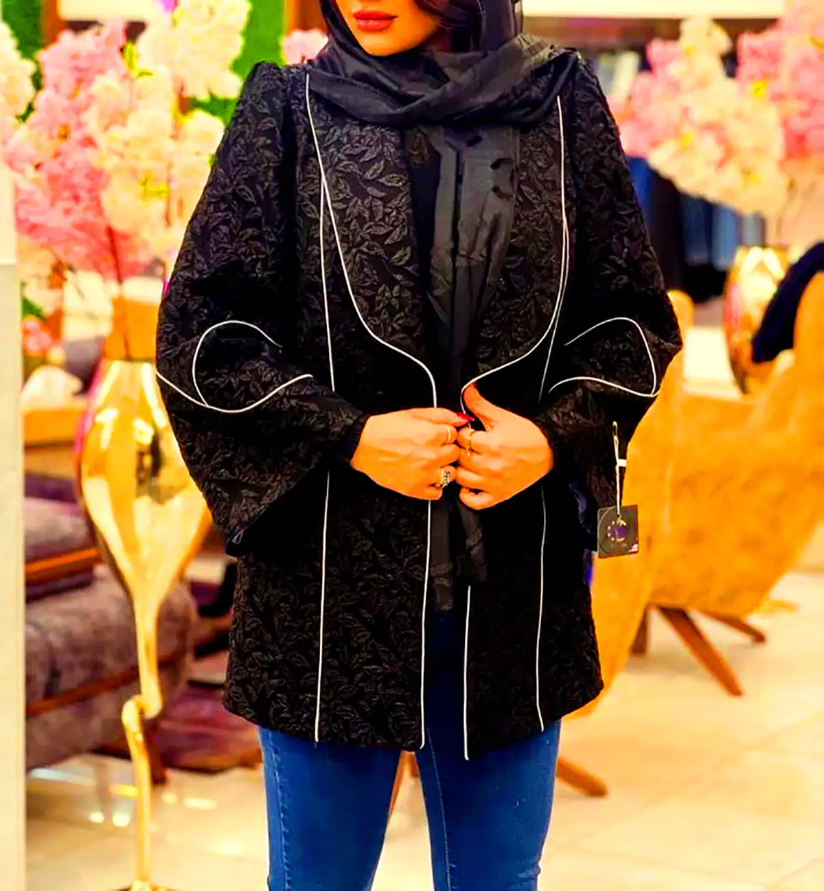 مانتو مشکی مزونی