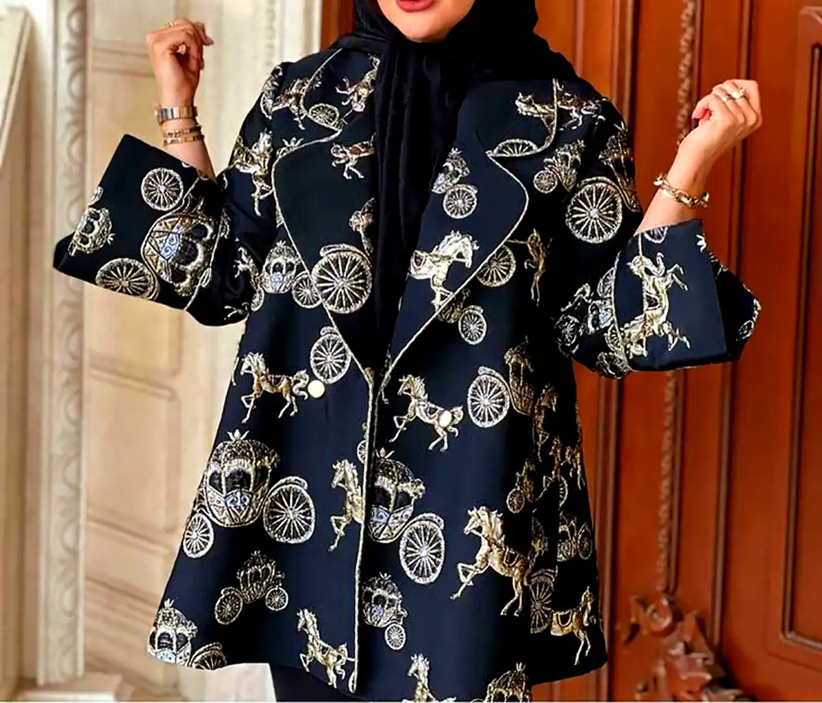 مانتو مشکی مزونی