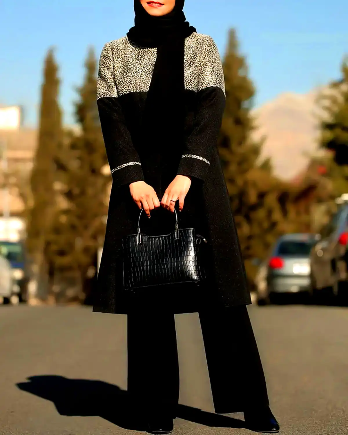 مانتو فری سایز جذاب مشکی