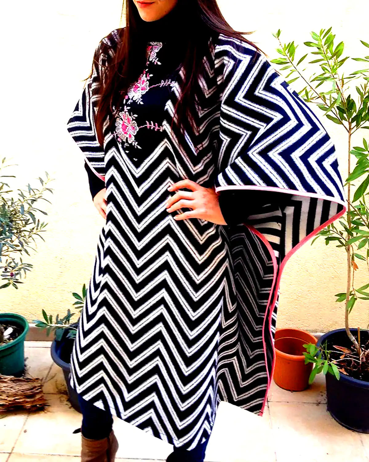 مانتو زنانه طرح زیگزاگ