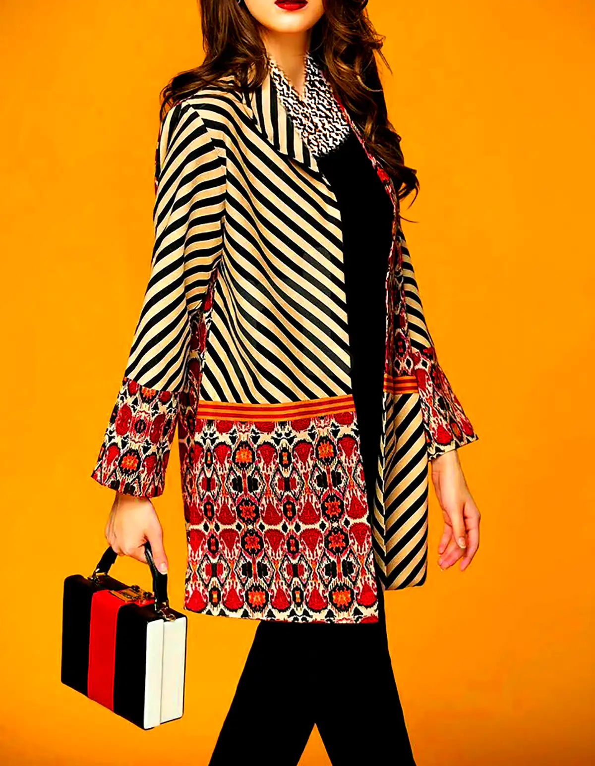 مانتو زنانه طرح زیگزاگ