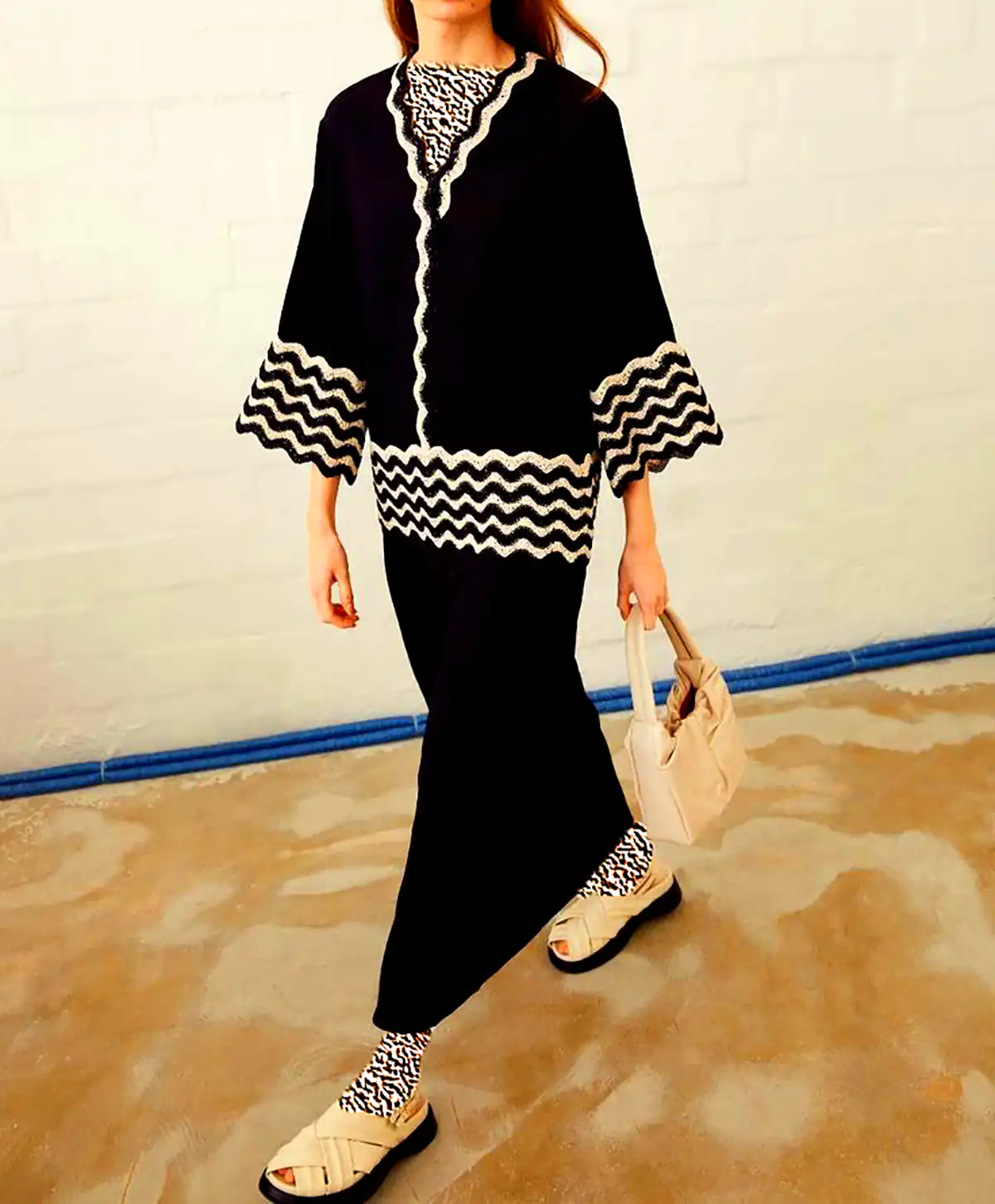 مانتو زنانه طرح زیگزاگ