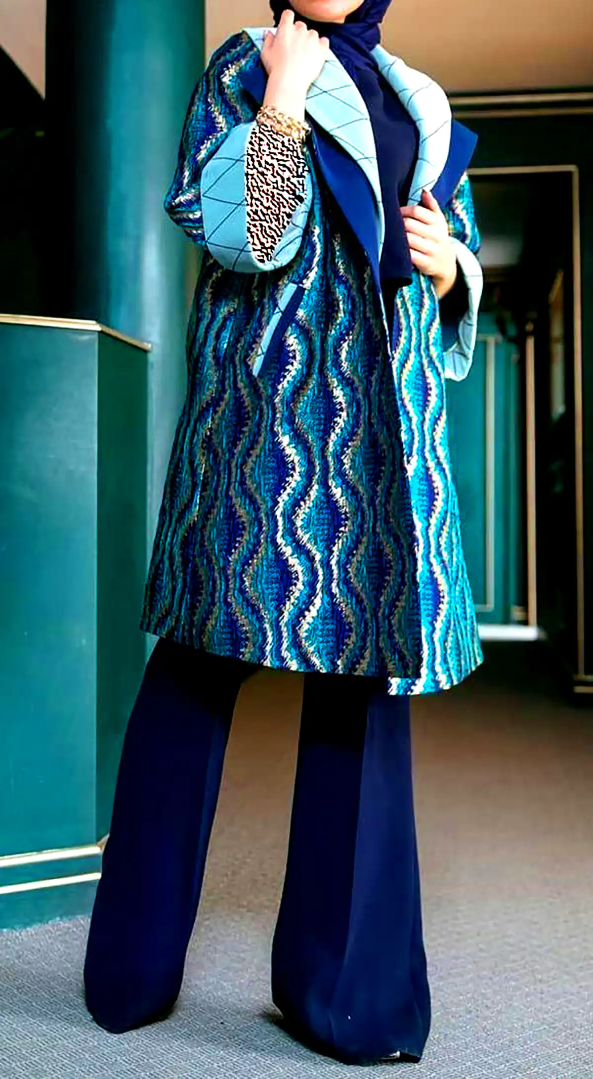مانتو زنانه طرح زیگزاگ