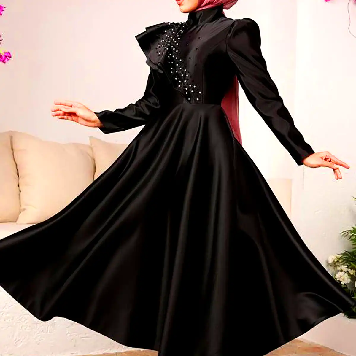 پیراهن کلوش مجلسی