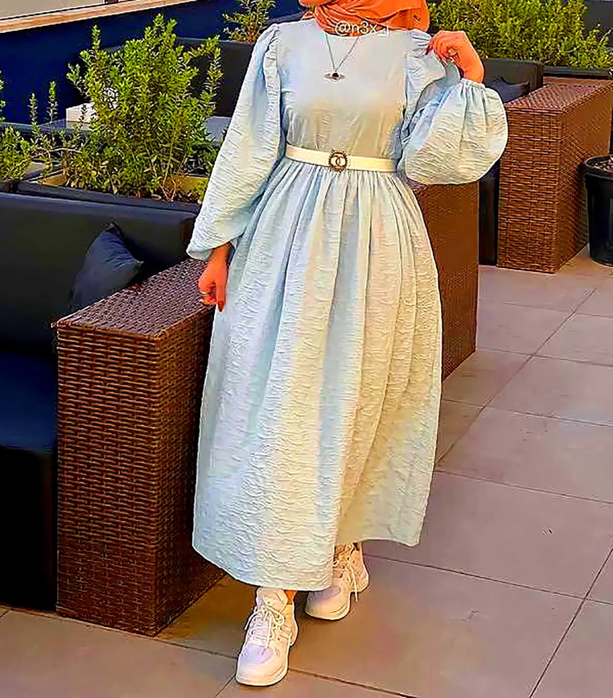 لباس مجلسی پف دار سبز