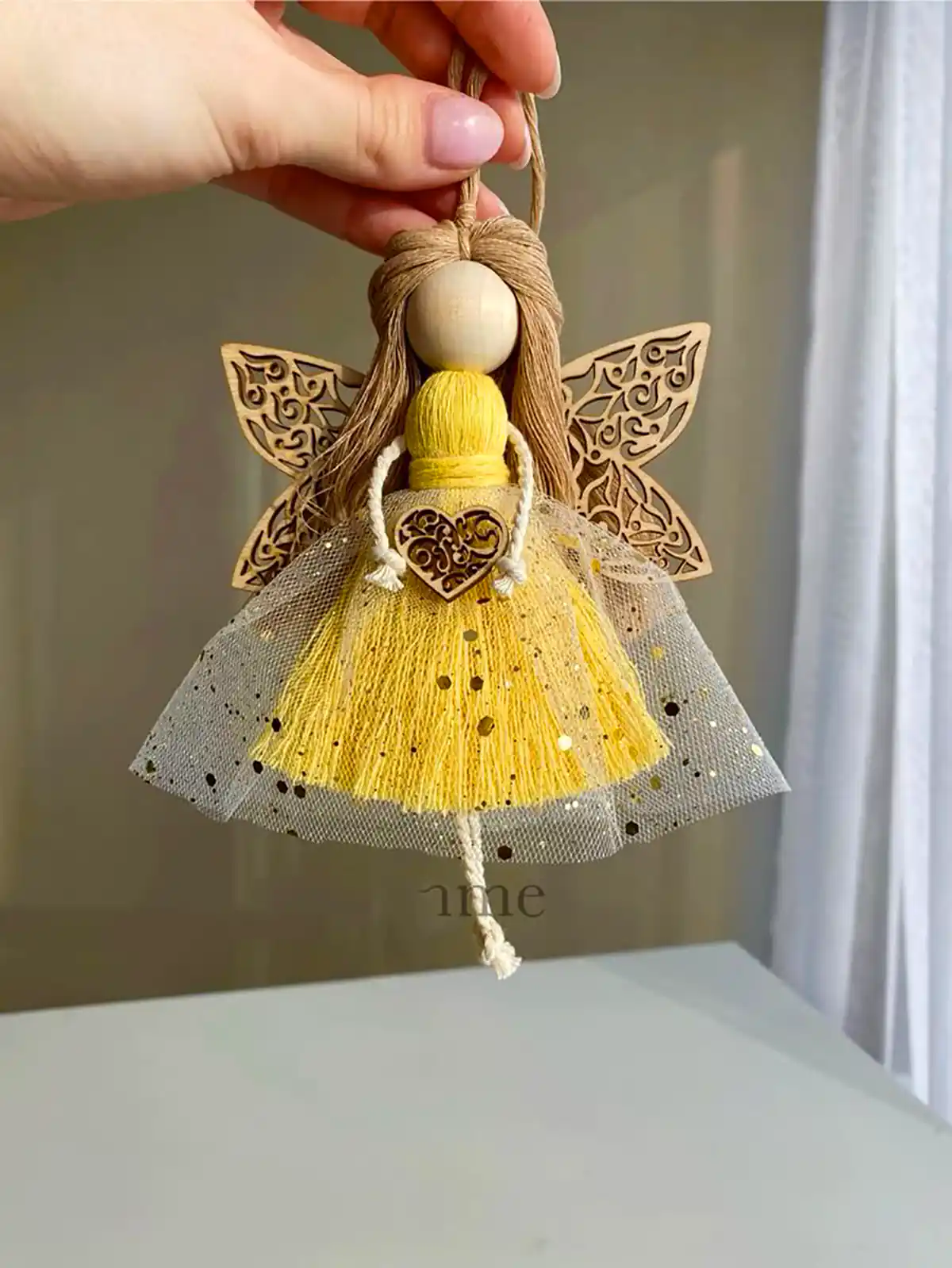 دیوارکوب فرشته مادر مکرومه