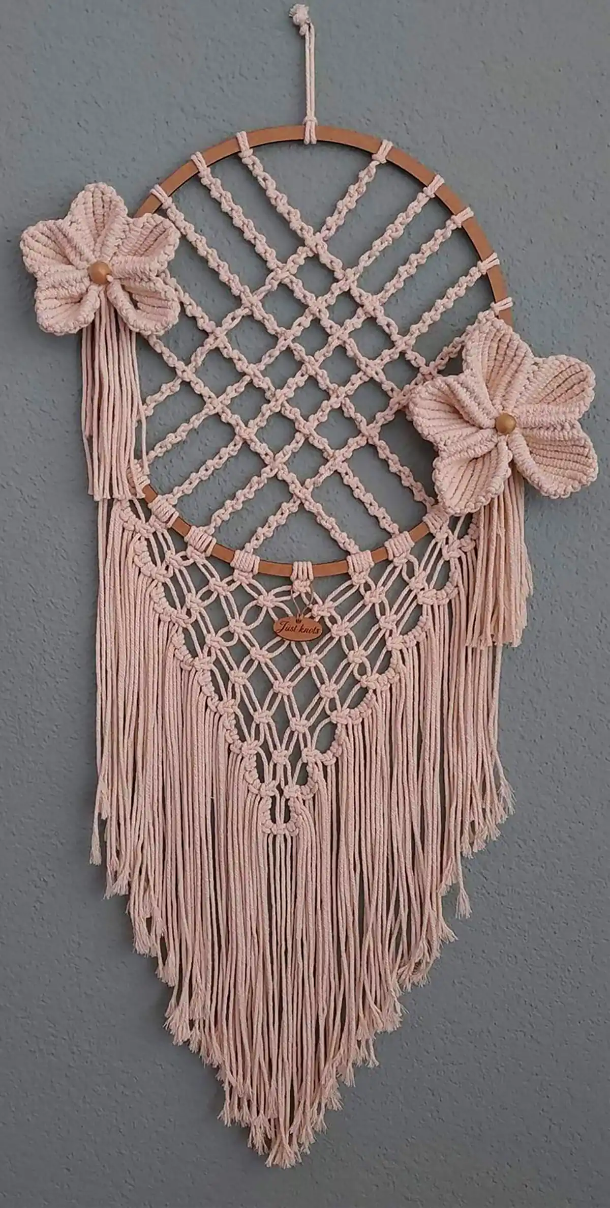 دیوارکوب مکرومه گرد