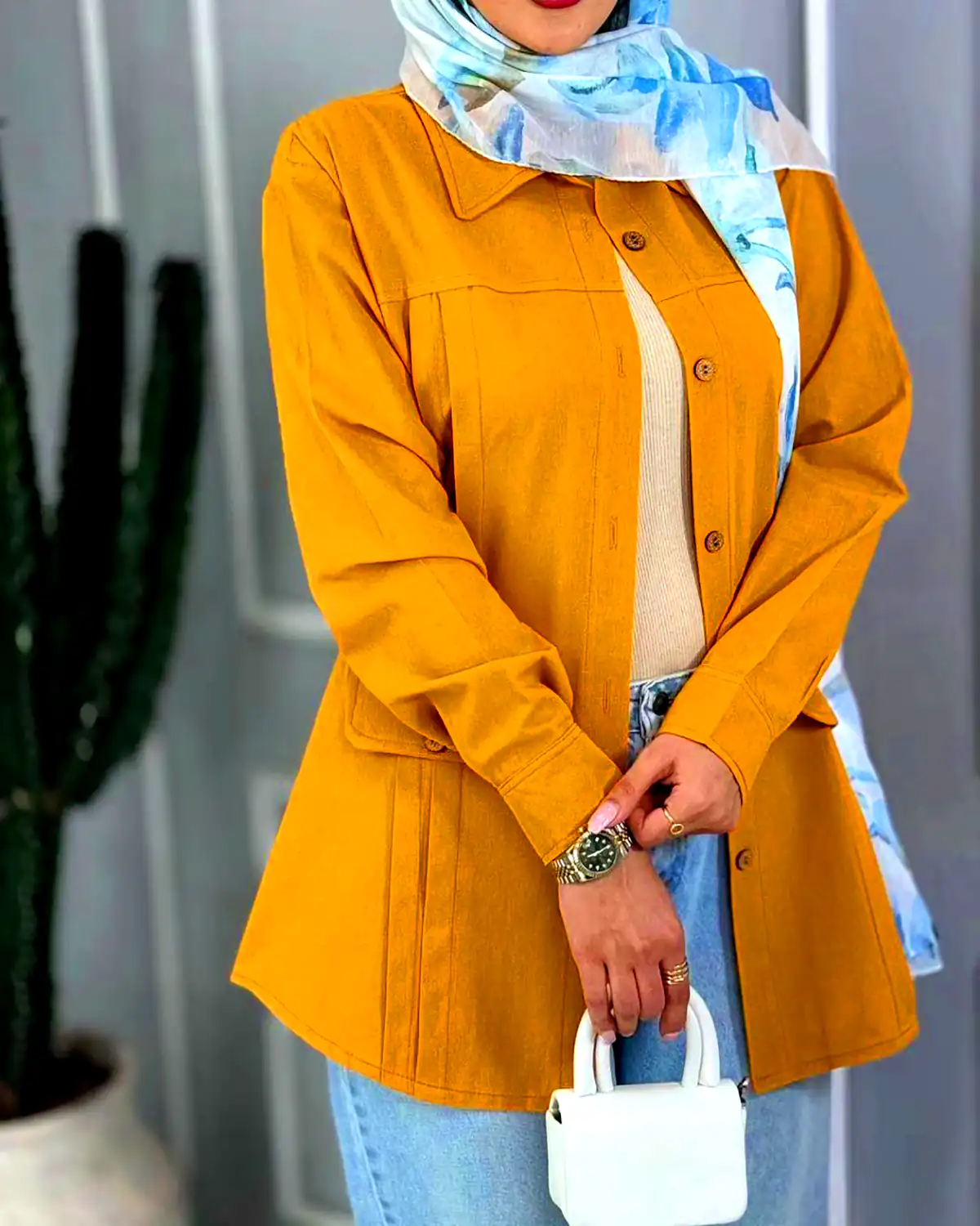لباس شیک خردلی زنانه