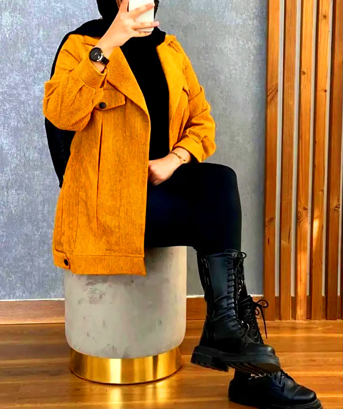 لباس شیک خردلی زنانه