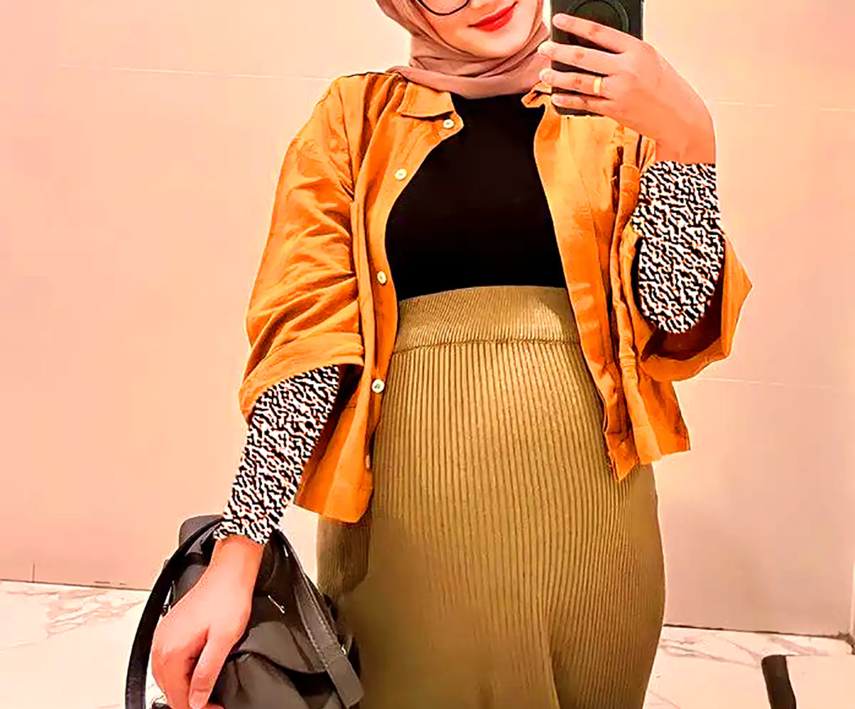 لباس شیک خردلی زنانه