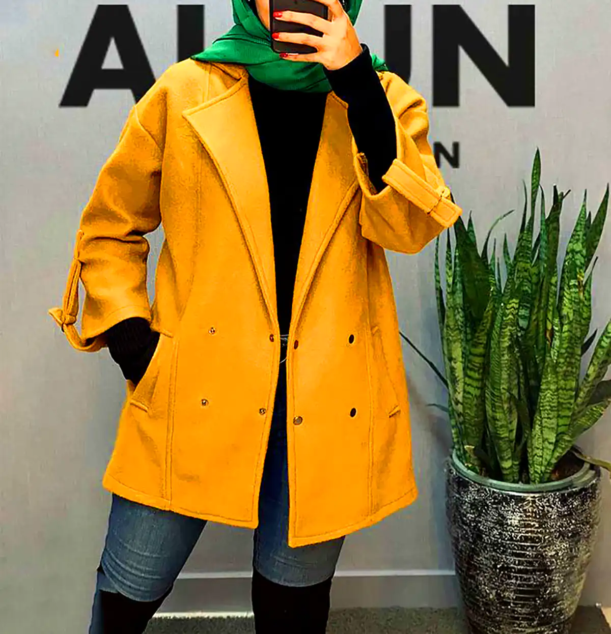 لباس شیک خردلی زنانه