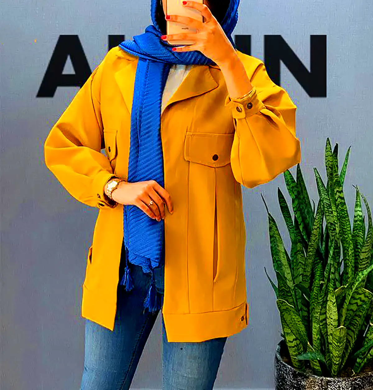 لباس شیک خردلی زنانه