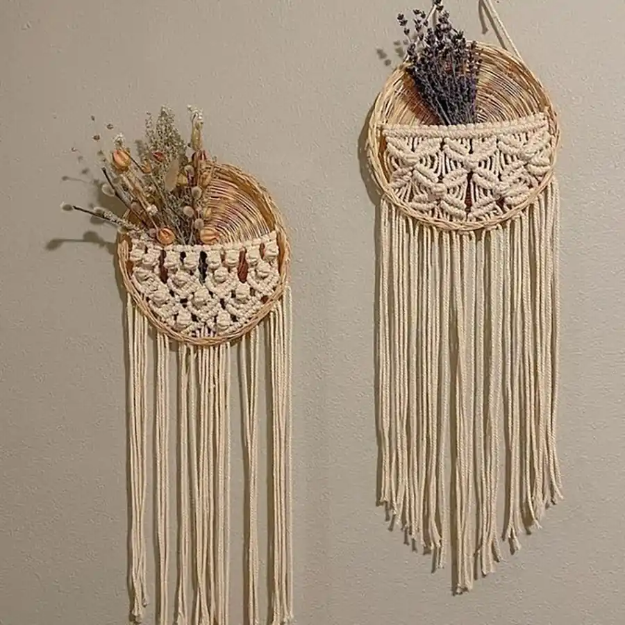 دیوار کوب ریسه مکرومه
