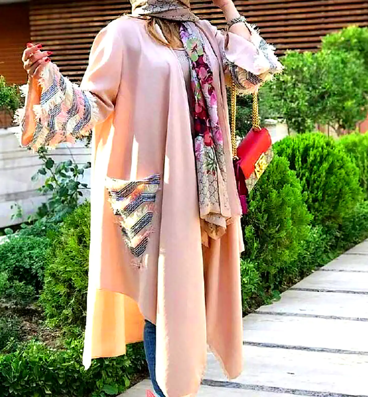 مانتو شیک زنانه صورتی