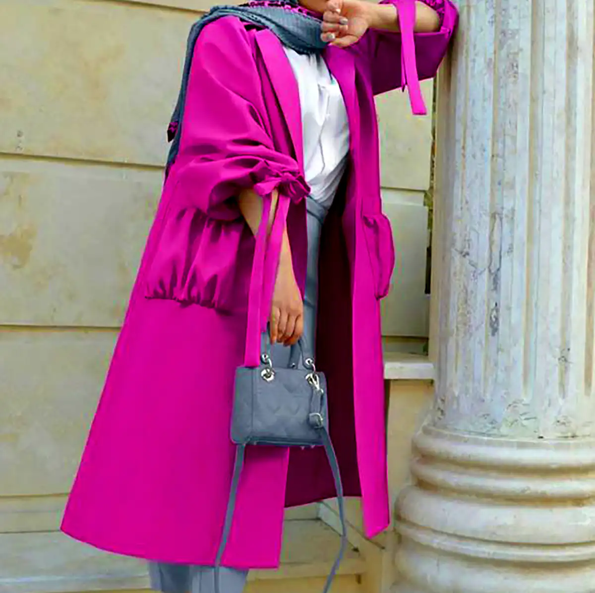 مانتو شیک زنانه صورتی