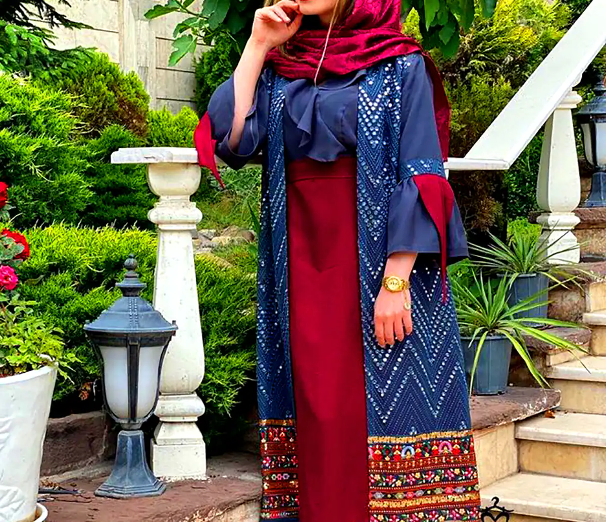 مانتو شیک زنانه صورتی