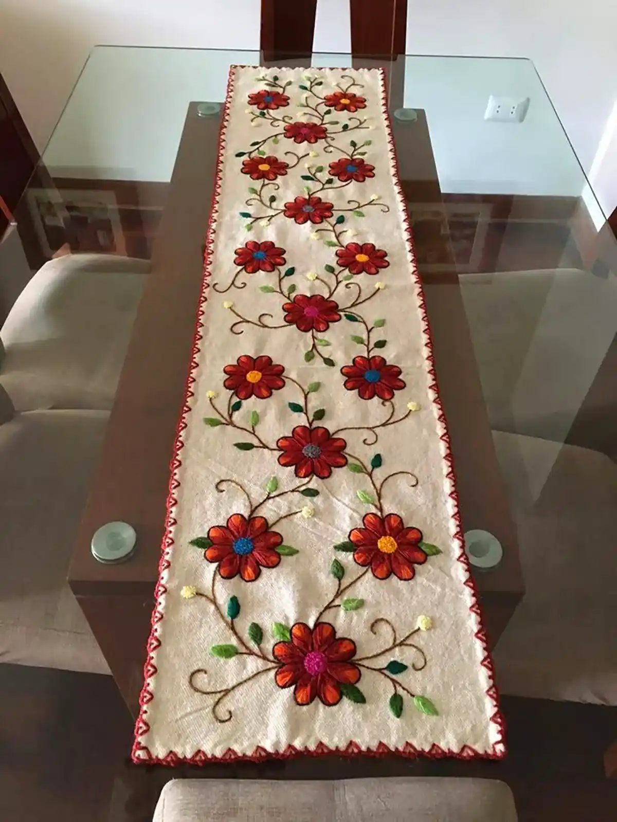 رانر گلدوزی دستی