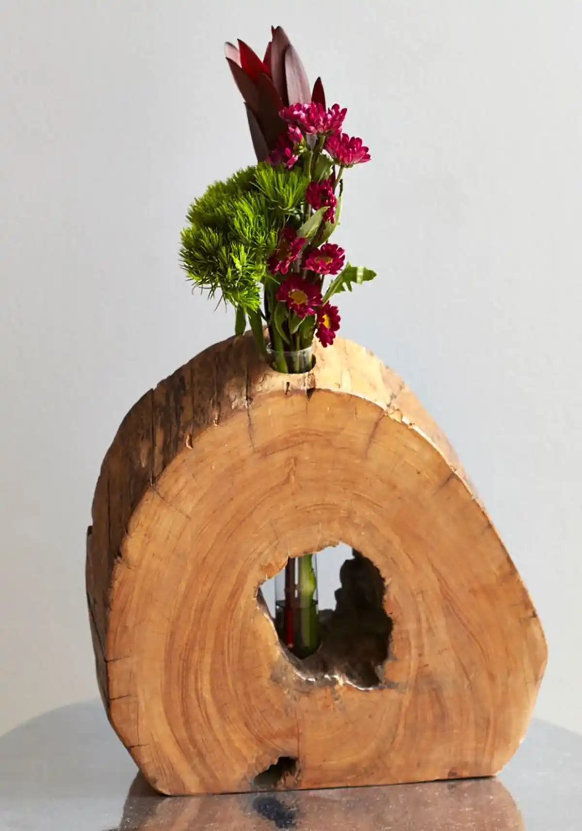 گلدان دایره ای تنه درخت