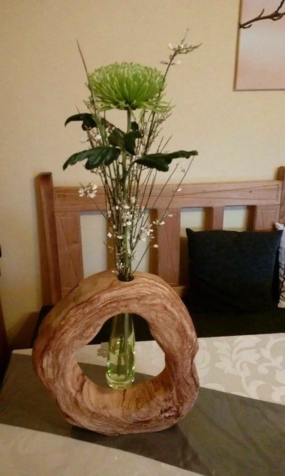 گلدان دایره ای تنه درخت