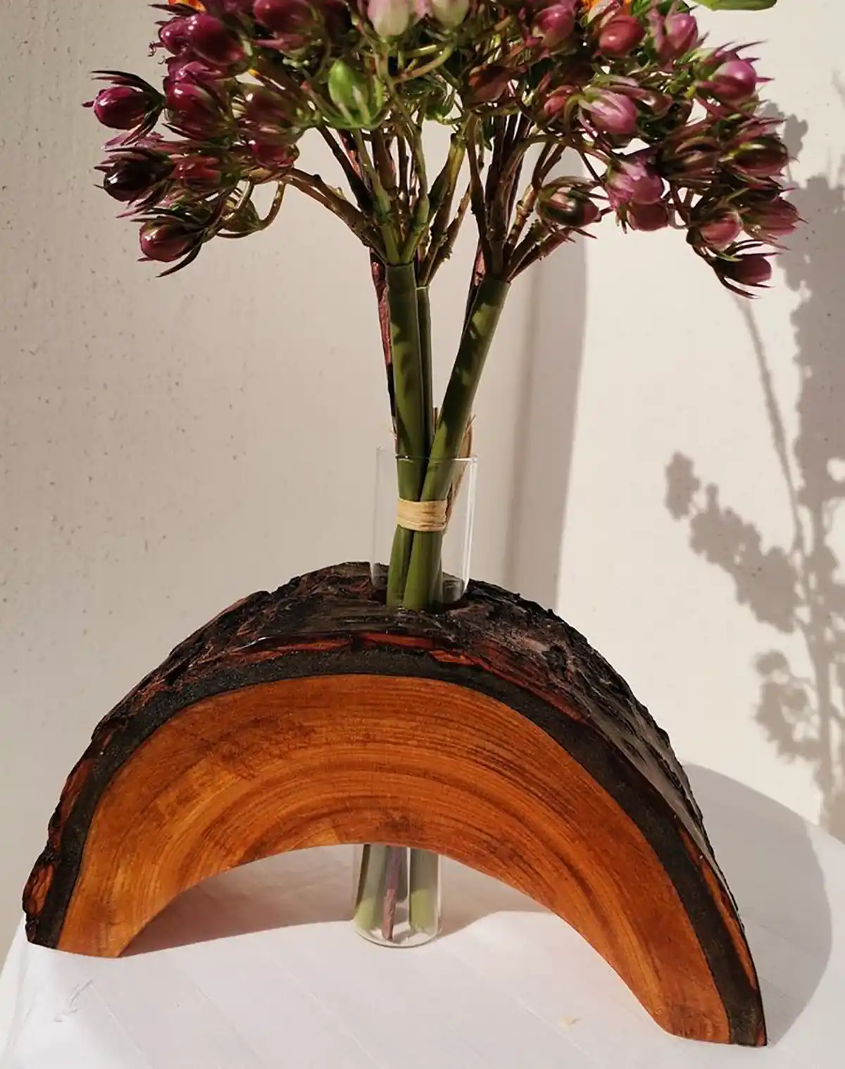 گلدان دایره ای تنه درخت