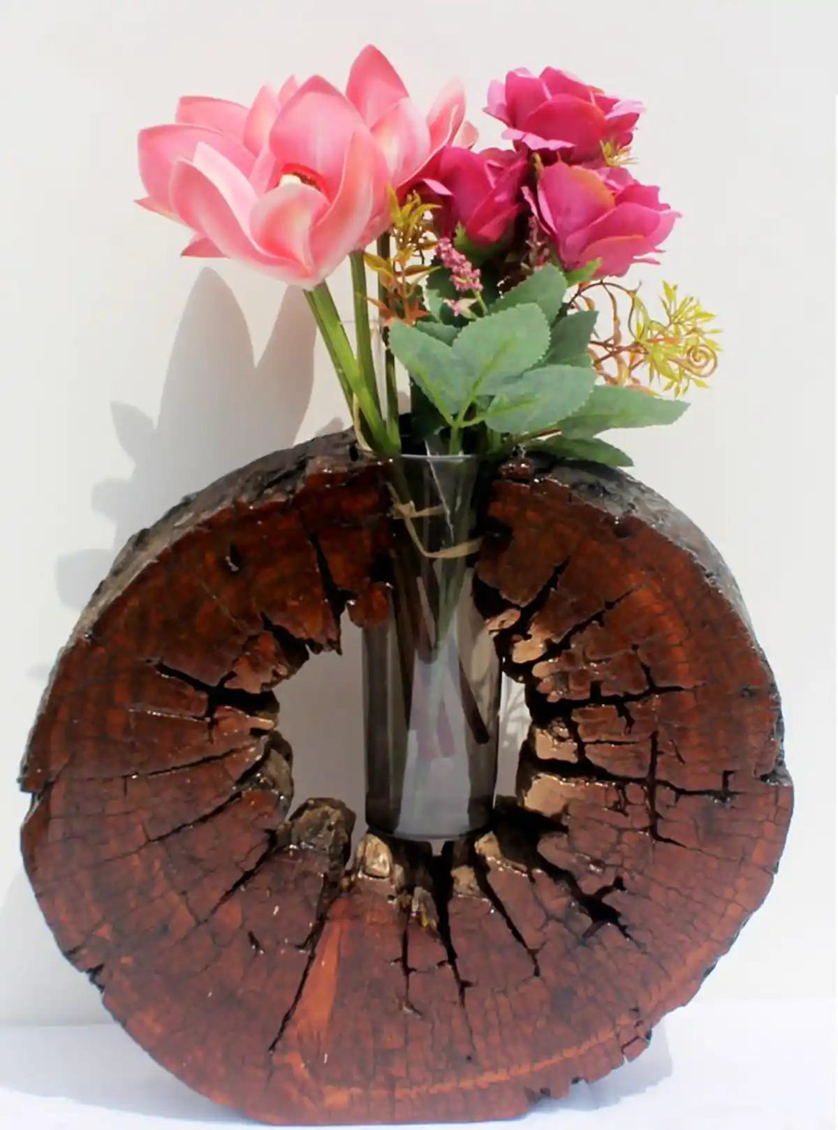 گلدان دایره ای تنه درخت