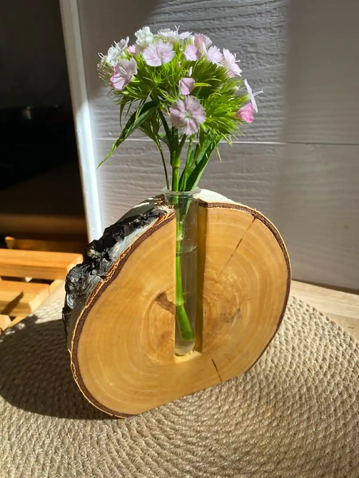 گلدان دایره ای تنه درخت