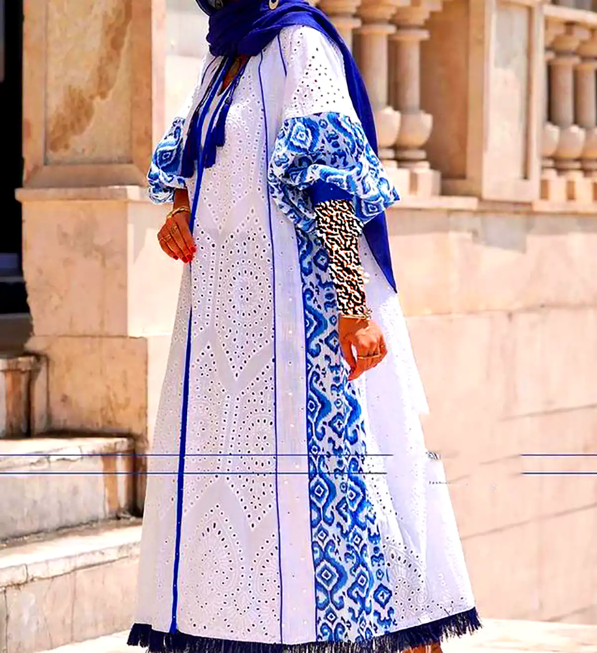 مانتو سفید سنتی