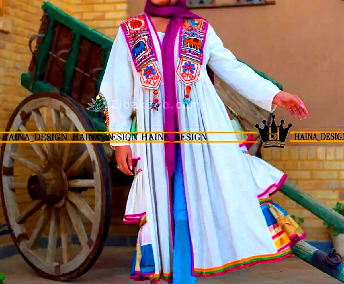 مانتو سفید سنتی