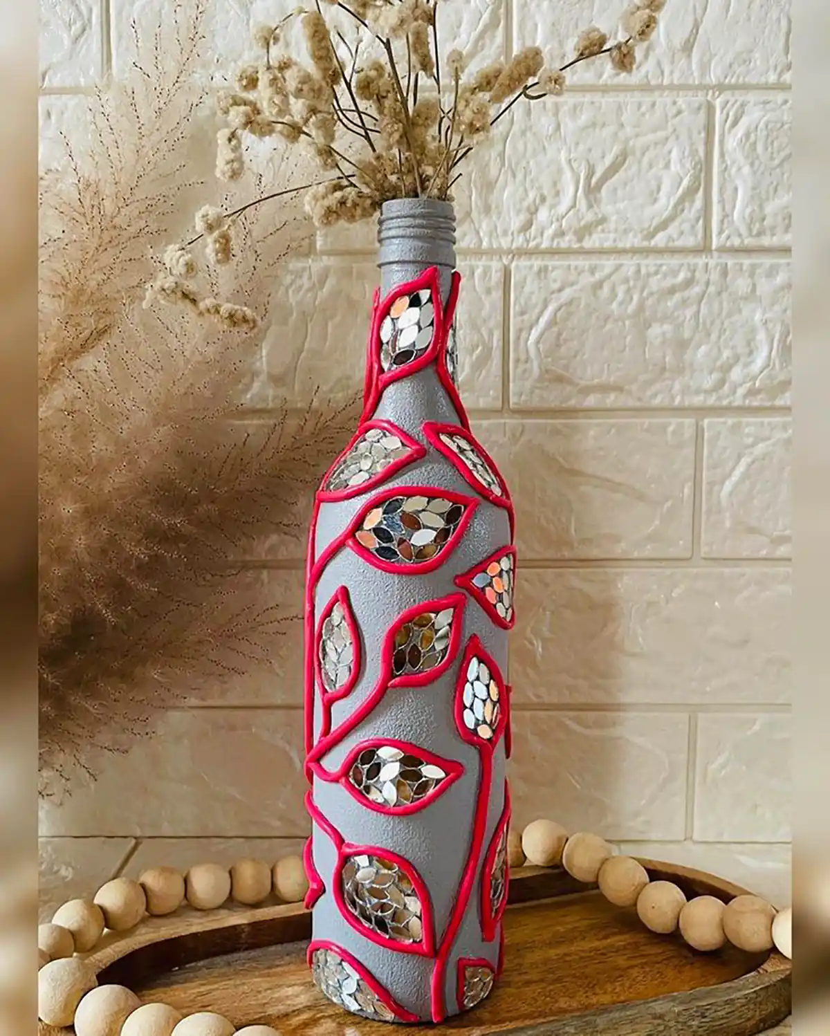 گلدان بطری شیشه ای