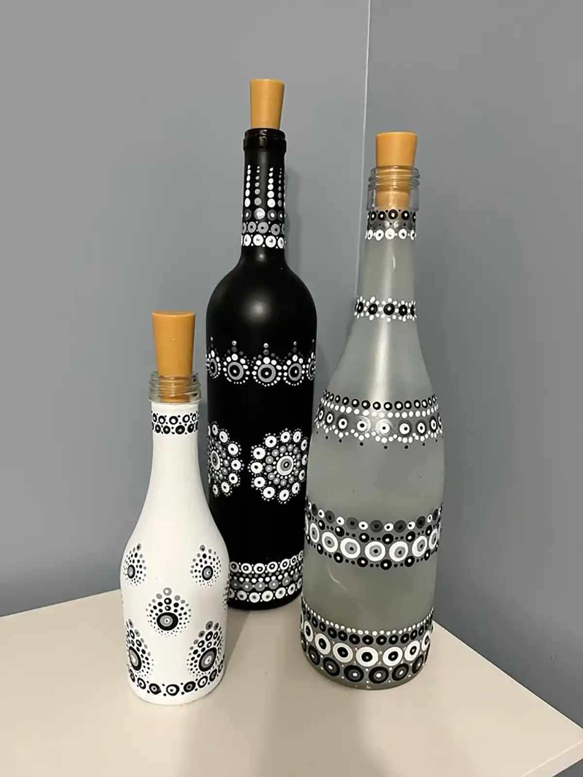 گلدان بطری شیشه ای