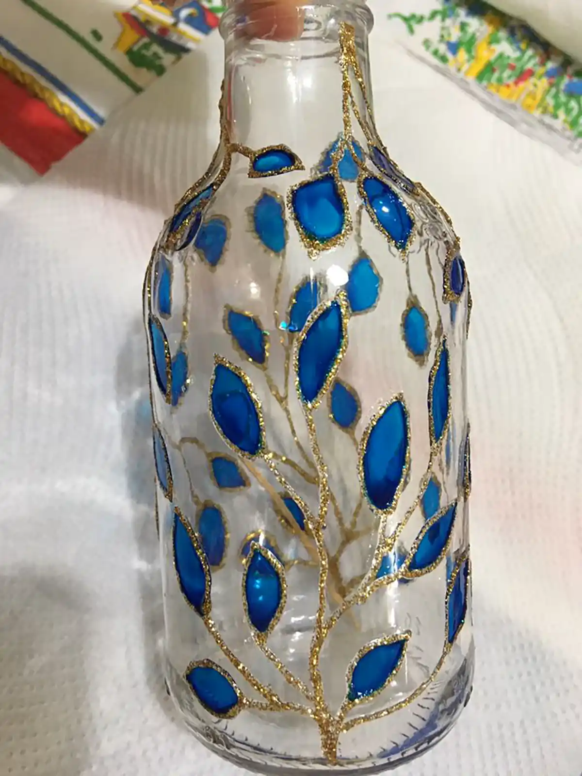 گلدان بطری شیشه ای