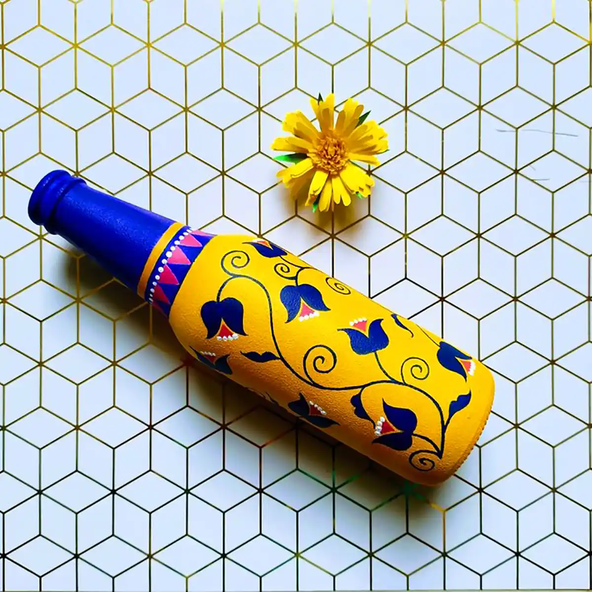 گلدان بطری شیشه ای