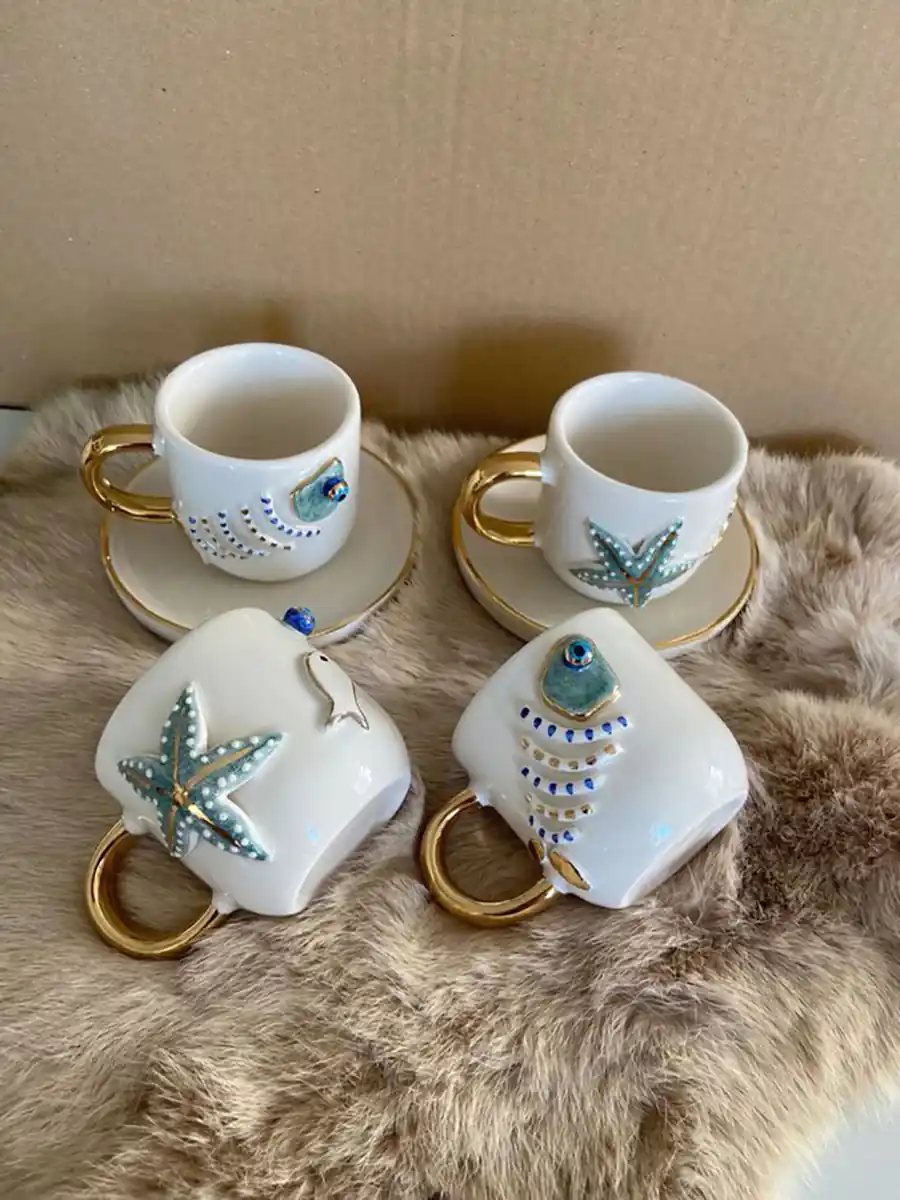 فنجون لته خوری سرامیکی