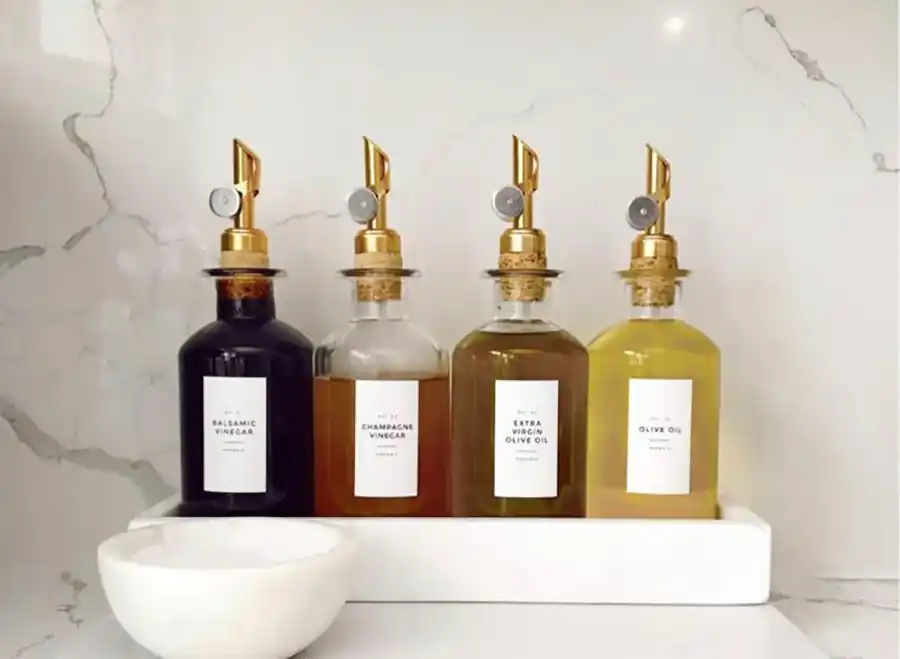ست بطری شیشه ای روغن