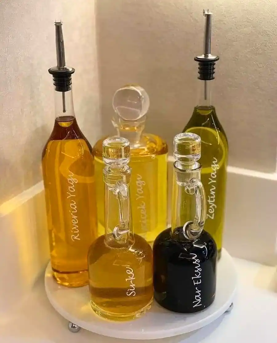 ست بطری شیشه ای روغن