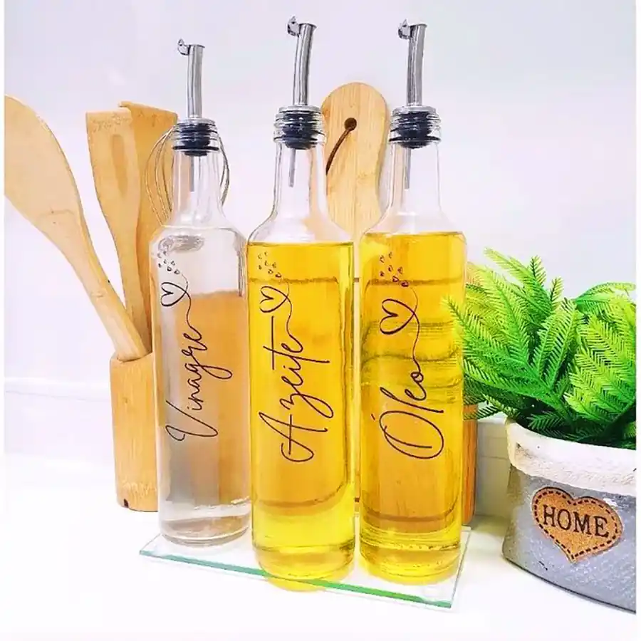 ست بطری شیشه ای روغن