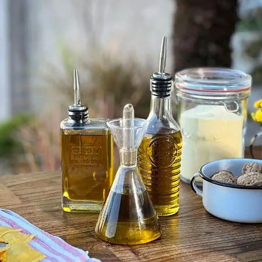 ست بطری شیشه ای روغن