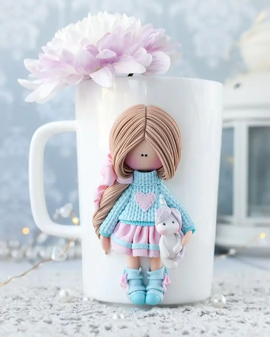 ماگ سرامیکی عروسکی خمیری