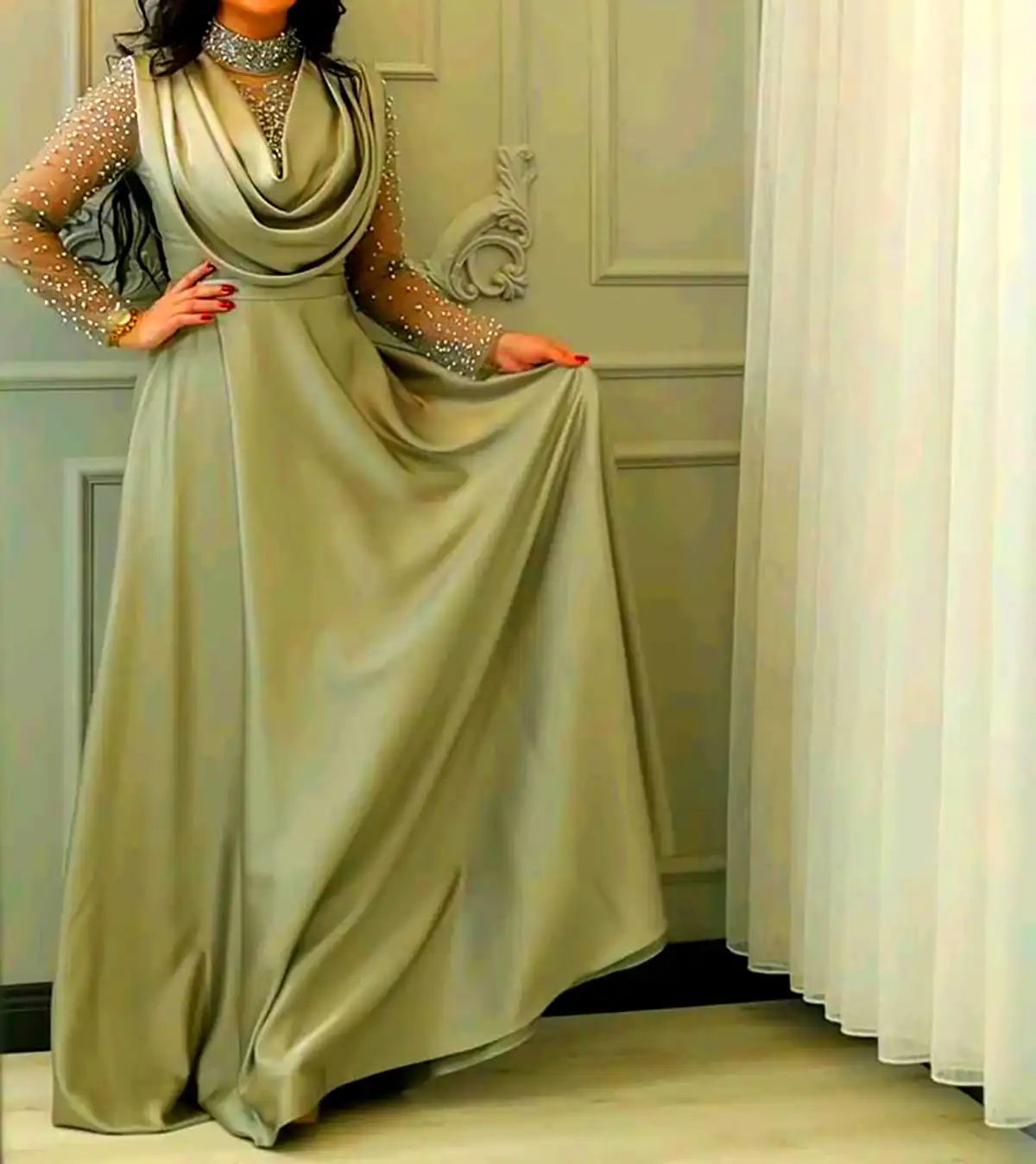 پیراهن ساتن مد روز
