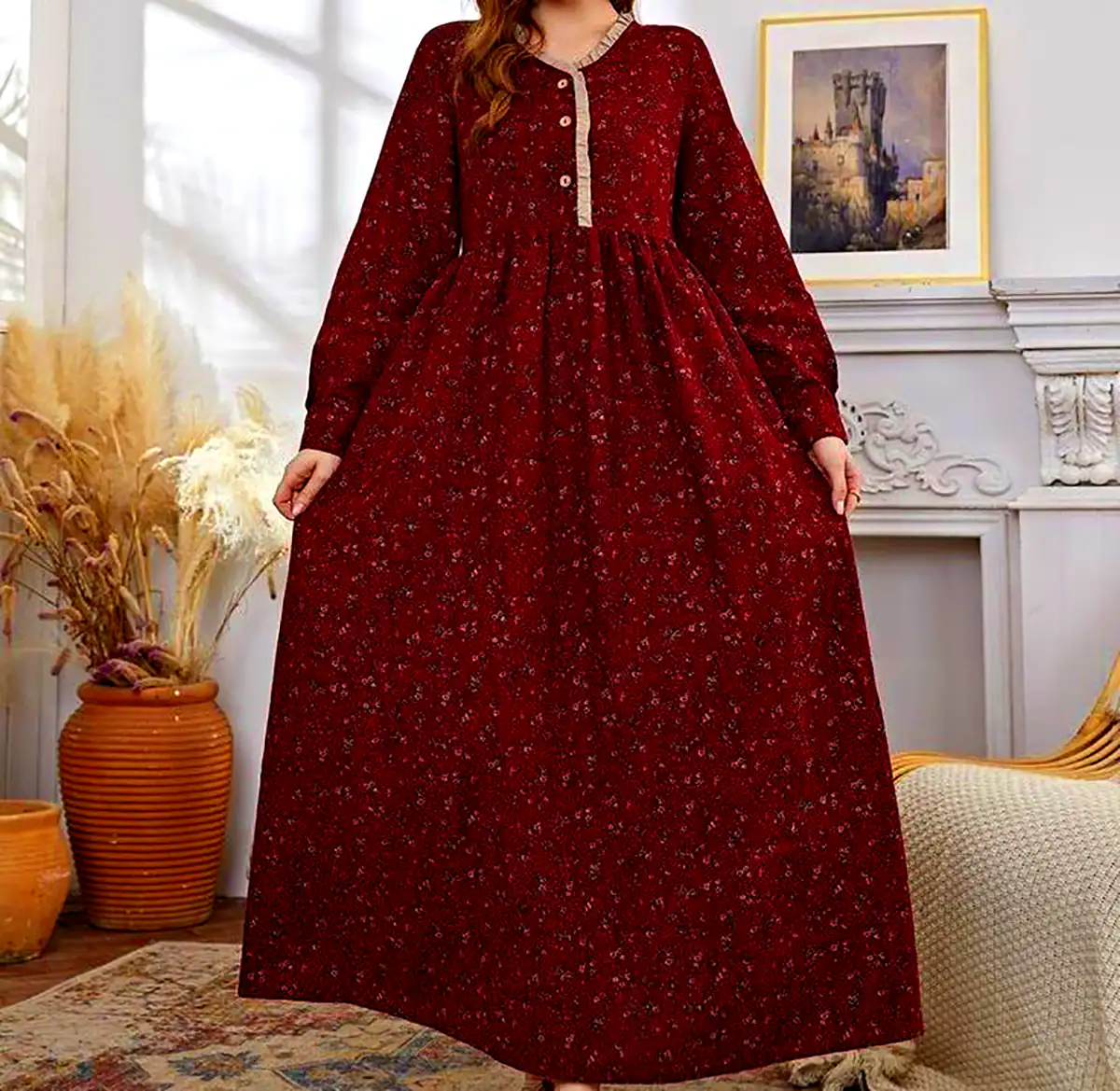 پیراهن پائیزی زیبا
