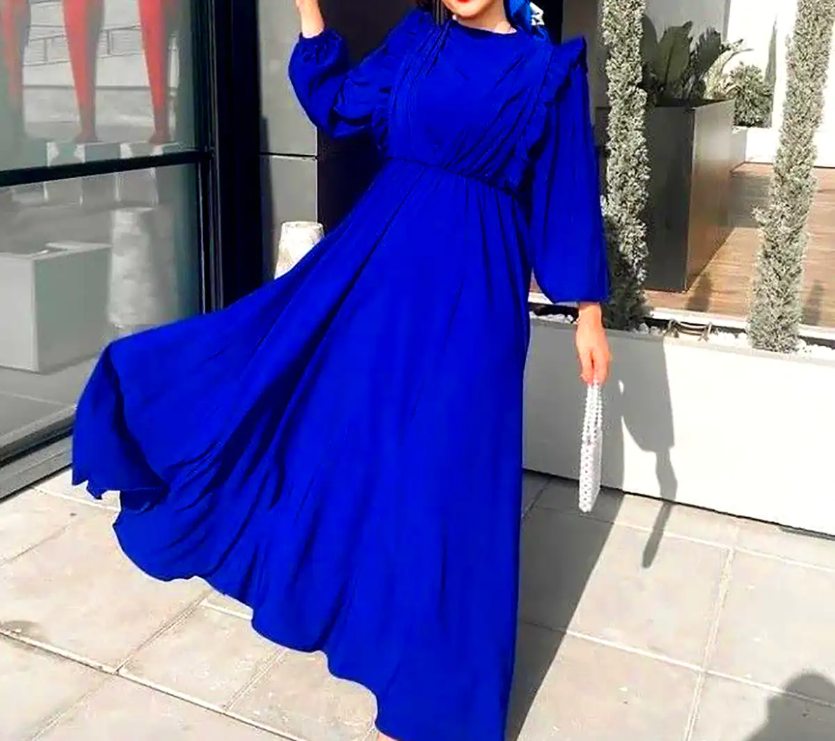 ماکسی مجلسی آبی کاربنی