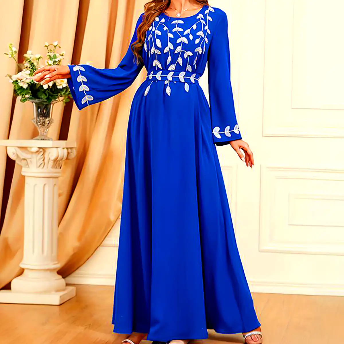 مدل ماکسی مجلسی آبی کاربنی