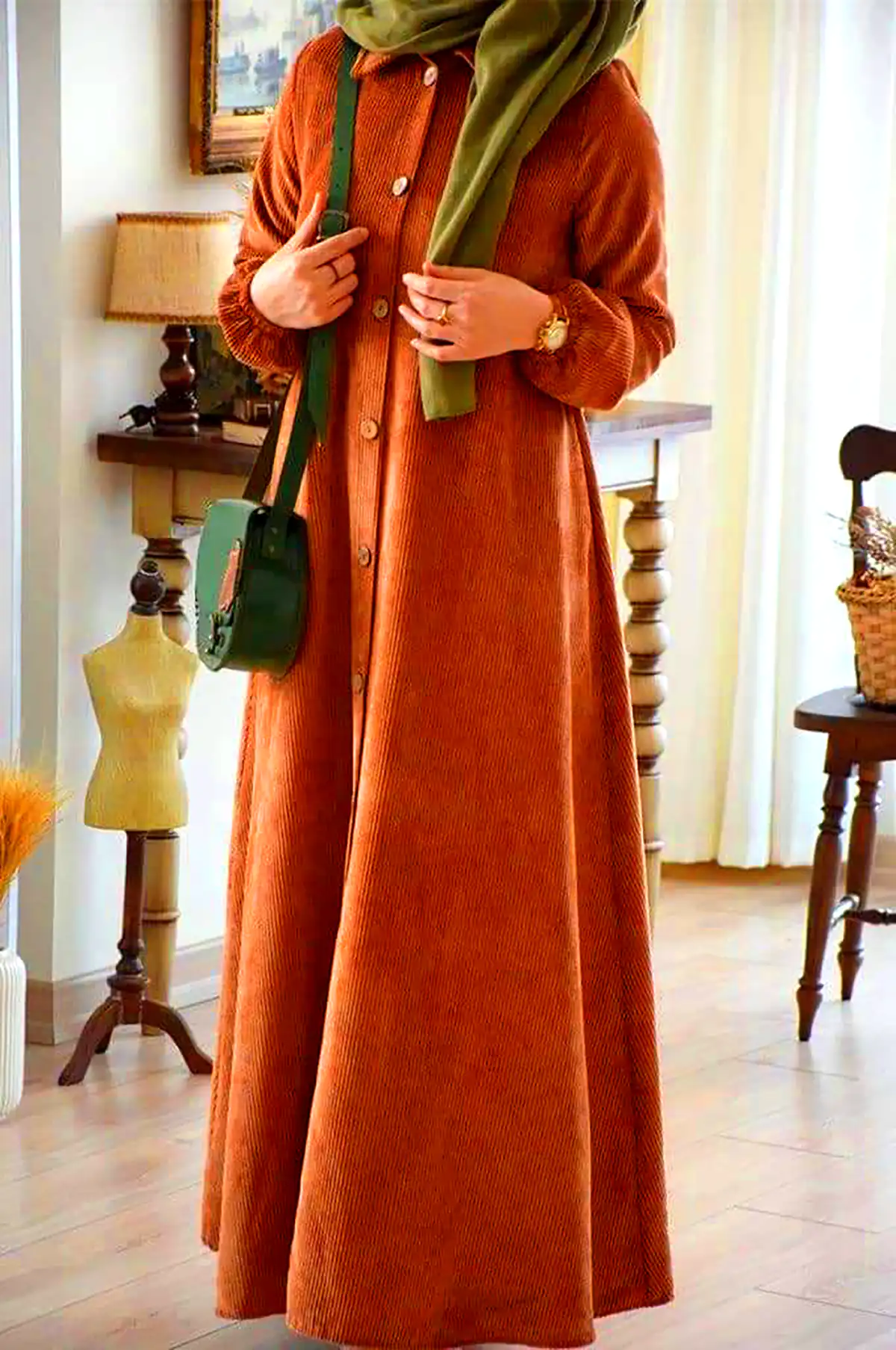 مانتو کبریتی آجری