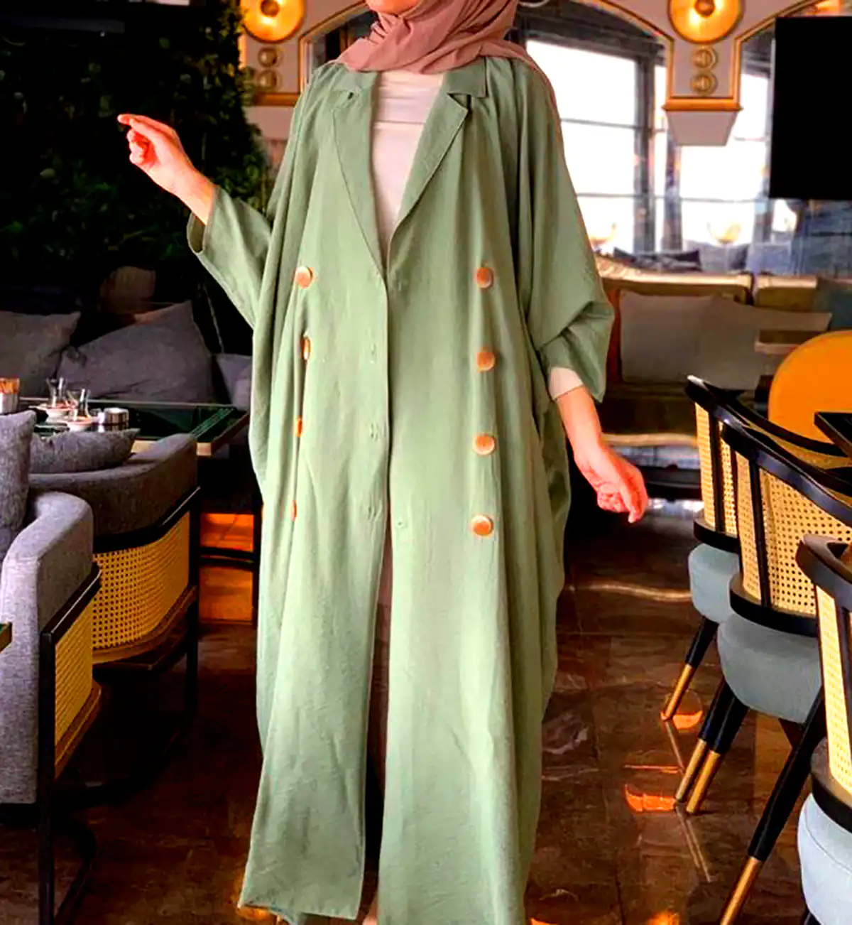 مانتو عبایی رنگی مدرن